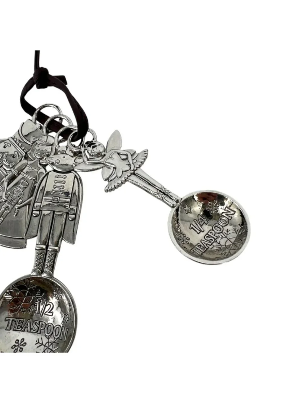 Ganz Christmas Nutcracker-Themed Measuring Spoons Set Snowflake Engraved